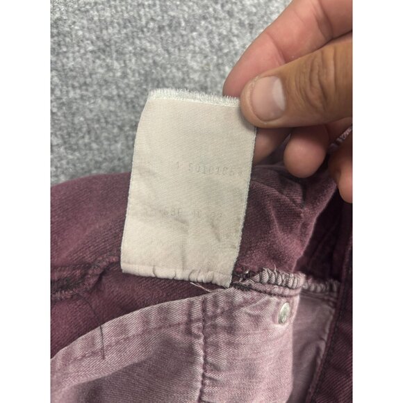 Levis 501 Shorts Womens 29 Purple High Rise Button Fly Distressed Denim Raw Hem - Picture 7 of 7